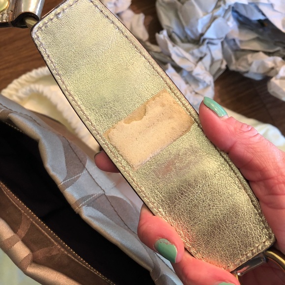 Nice Coach Carly gold & signature c hobo bag - Picture 8 of 8